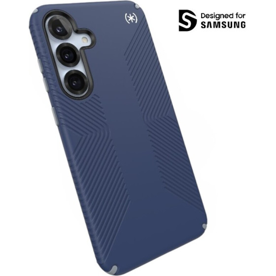 Speck Presidio2 Grip Magnet - Case for Samsung Galaxy S25+ / 24+ MagSafe (Coastal Blue/Dust Grey/White) - (150879-3206)