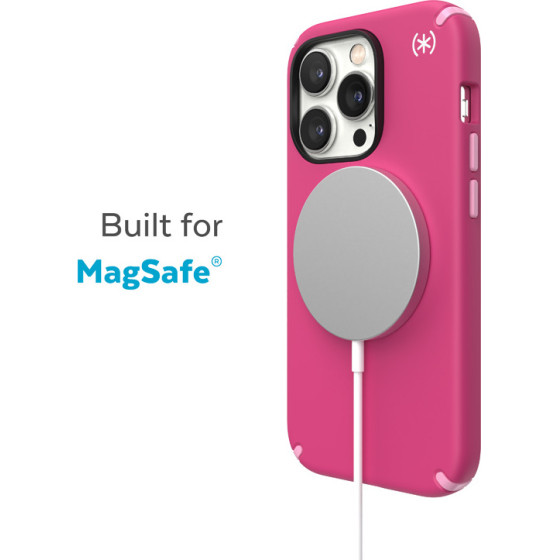 Speck Presidio2 Pro + MagSafe - Case for iPhone 14 Pro Max with MICROBAN coating (Digitalpink / Blossompink / White) - (150086-3067)
