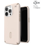 Speck Presidio2 Pro ClickLock & MagSafe - Case for iPhone 15 Pro (Bleached Bone / Heirloom Gold / Hazel Brown) - (150446-3214)