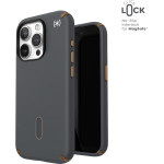 Speck Presidio2 Pro ClickLock & MagSafe - Case for iPhone 15 Pro (Charcoal Grey/Cool Bronze) - (150446-3212)