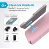 Speck Presidio2 Pro ClickLock & MagSafe - Case for iPhone 16 Pro (Wednesday Pink / Boysenberry Purple / White) - (150700-3250)