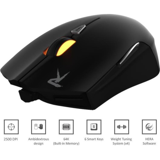 Gamdias Ourea Optical Mouse (2500 DPI) - (GMS5500)