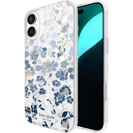 Kate Spade New York Protective Gems Magsafe - Case For Iphone 16 Plus (Flowerbed Blue) - (KS054380)