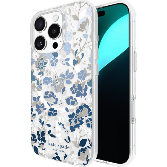 Kate Spade New York Protective Gems Magsafe - Case For Iphone 16 Pro (Flowerbed Blue) - (KS054422)
