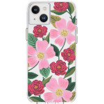 Rifle Paper Clear - Case Decorated In Gold For Iphone 14 Plus (Rose Garden) - (RP049820)
