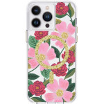 Rifle Paper Clear Magsafe - Case Decorated In Gold For Iphone 14 Pro Max (Rose Garden) - (RP049324)