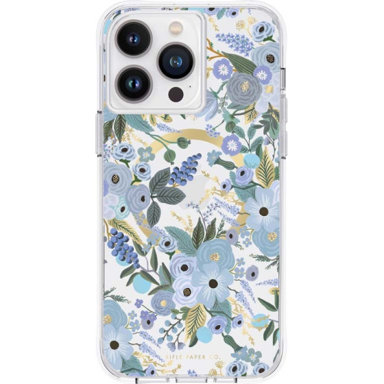 Rifle Paper Clear Magsafe - Case For Iphone 14 Pro Max (Garden Party Blue) - (RP049322)