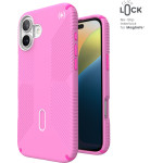 Speck Presidio2 Grip ClickLock & MagSafe - Case for iPhone 16 Plus (True Pink / Shocking Pink / White) - (150713-3249)