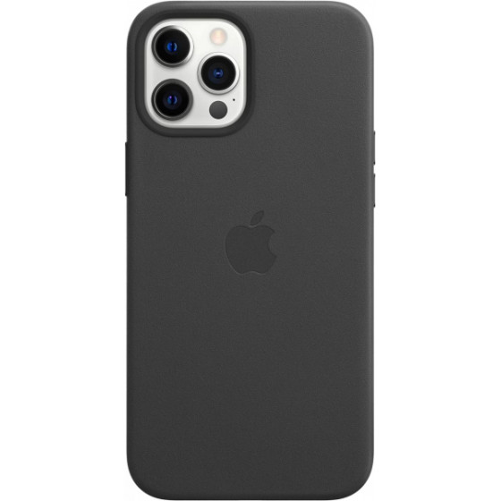 Apple Leather Case with MagSafe for iPhone 12 Pro Max, Black - (MHKM3ZE/A)