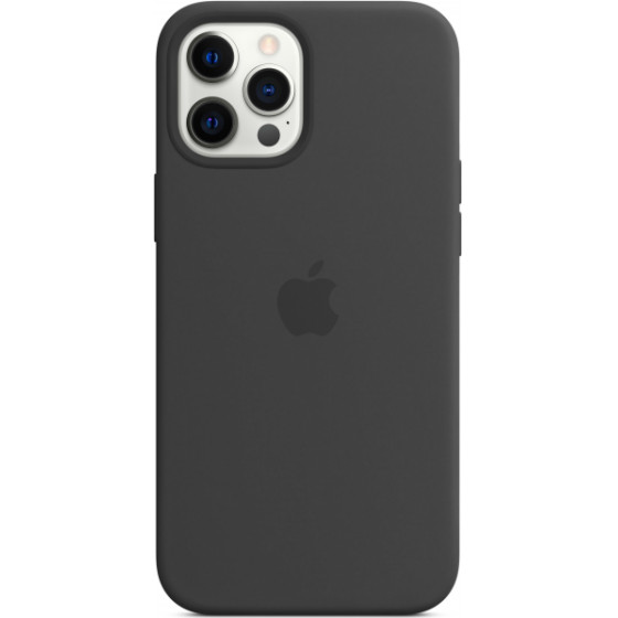 Apple Silicone Case with MagSafe for iPhone 12 Pro Max, Black - (MHLG3ZE/A)