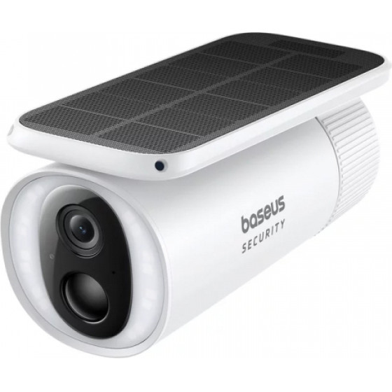 Baseus Home Security Camera Solar Security S1, Wi-Fi, 2K, IP67, Outdoor, White - (S0SW002130)