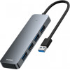 Baseus USB-A Hub UltraJoy Lite, 4 x USB-A 3.0, 0.15m, Grey - (B0005280B811-00)