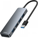 Baseus USB-A Hub UltraJoy Lite, 4 x USB-A 3.0, 0.15m, Grey - (B0005280B811-00)