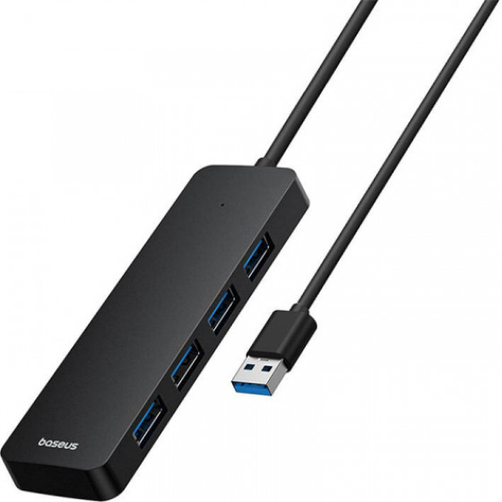 Baseus USB-A Hub UltraJoy, 4 x USB-A 3.0, 0.5m, Black - (B0005280B111-02)