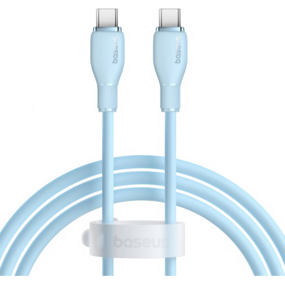 Baseus USB-C to USB-C Cable Pudding, 100W, 5A, 1.2m, Blue - (P10355702311-00)