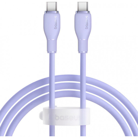 Baseus USB-C to USB-C Cable Pudding, 100W, 5A, 1.2m, Purple - (P10355702511-00)