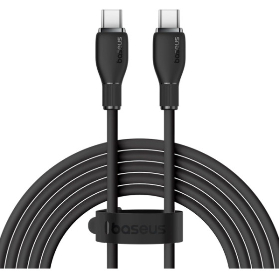 Baseus USB-C to USB-C Cable Pudding, 100W, 5A, 2m, Black - (P10355702111-01)