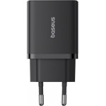Baseus Wall Charger Cube, 30W, 3A, 1 x USB-C - 2 x USB-A, Black - (P10111402113-00)