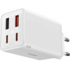 Baseus Wall Charger GaN6 Pro, 100W, 3.25A, 2 x USB-A - 2 x USB-C, with USB-C Cable, White - (P10162705212-00)