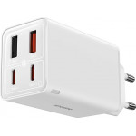 Baseus Wall Charger GaN6 Pro, 100W, 3.25A, 2 x USB-A - 2 x USB-C, with USB-C Cable, White - (P10162705212-00)