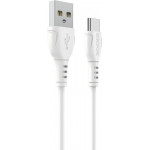 Borofone USB-A to USB-C Cable BX51 Triumph MP, 18W, 2A, 1m, White