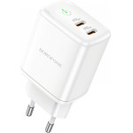 Borofone Wall Charger BN9, 35W, 3A, 2 x USB-C, White