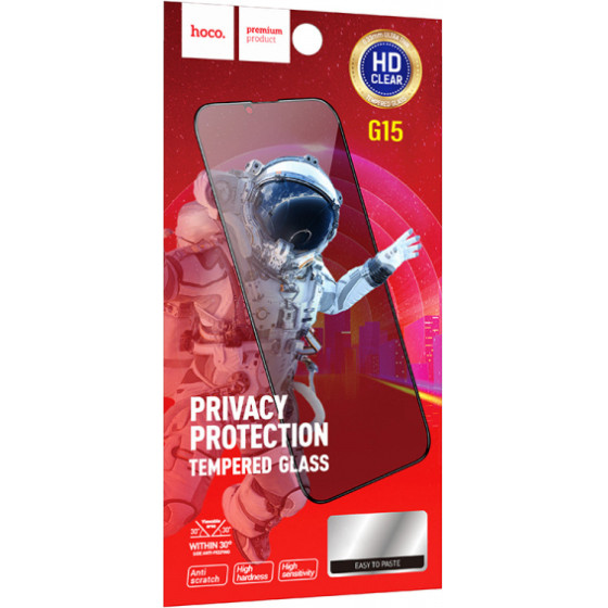 Hoco Front Cover Privacy Screen Protector G15 for Apple iPhone 15 Pro Max