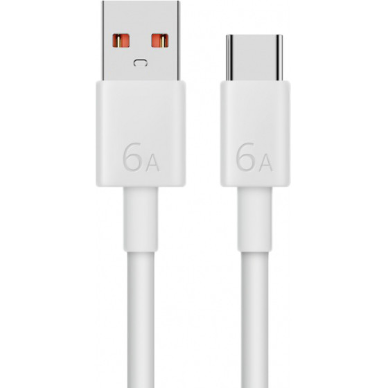 Huawei USB-A to USB-C Cable , 66W, 6A, 1m, White - (04072004)