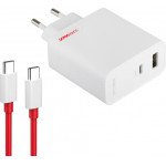 OnePlus Wall Charger , 80W, 7.3A, 1 x USB-A - 1 x USB-C, with USB-C Cable, White - (5461100597)