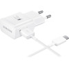 Samsung Wall Charger EP-TA200W + DG970BWE, 15W, 2A, 1 x USB-A, with USB-C Cable, White GP-PTU020SOBWQ - (GP-PTU020SOBWQ/GP-TOU021RFAWW)