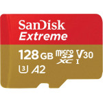 SanDisk microSDXC Memory Card Extreme, 128Gb, Class 10 / UHS-1 U3 - (SDSQXAA-128G-GN6MN)