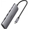 UGREEN USB-C Hub CM195, 2 x USB-A - 1 x USB-C - 1 x SD - 1 x microSD - 1 x HDMI, Grey