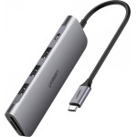 UGREEN USB-C Hub CM195, 2 x USB-A - 1 x USB-C - 1 x SD - 1 x microSD - 1 x HDMI, Grey