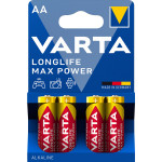 Varta Alkaline Batteries Longlife Max Power 4706, AA / LR6, 4-Pack - (04706101404)