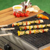 BBQ - skewers for skewers with a wooden handle, long 38 cm (4 pieces) - (8711252456539)