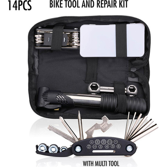 Bicycle Gear - Bike tool set in case 14 items - (871125223107)