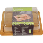 Bamboo cheese board with lid - (871125232417)