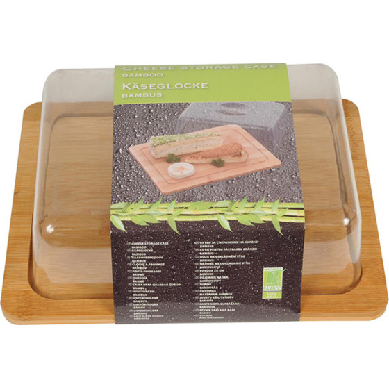 Bamboo cheese board with lid - (871125232417)
