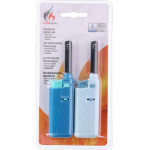 BBQ - Gas lighter for barbecue / kitchen 14 cm 2 pcs. (blue / blue) - (871125222429_03)