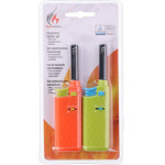 BBQ - Gas lighter for barbecue / kitchen 14 cm 2 pcs. (orange / green) - (871125222429_01)