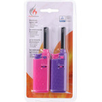 BBQ - Gas lighter for barbecue / kitchen 14 cm 2 pcs. (pink / purple) - (871125222429_02)