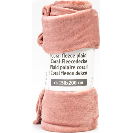 Blanket 150x200cm (pink) (pattern 01) - (8711252031477PINK_01)