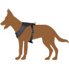 Harness / dog harness 67.6 x 106.5 cm size. L (black) - (8711252190013)