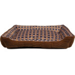 Soft bed sofa for a dog 90 x 70 x 20 cm, size XL (brown) - (8711252180106BROWN)