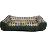 Soft bed sofa for a dog 90 x 70 x 20 cm, size XL (green) - (8711252180106GREEN)