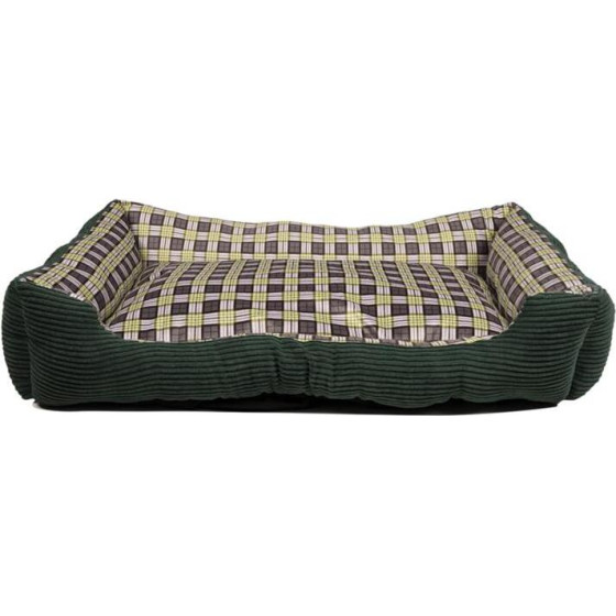 Soft bed sofa for a dog 90 x 70 x 20 cm, size XL (green) - (8711252180106GREEN)