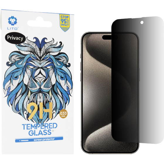 Lito - 2.5D Classic Glass - iPhone 15 Pro Max - Privacy
