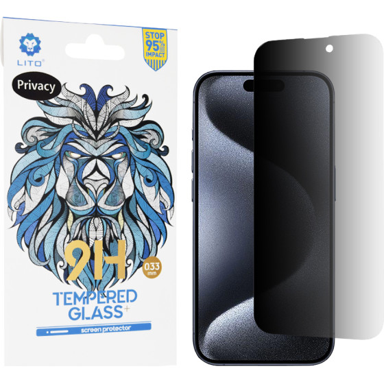Lito - 2.5D Classic Glass - iPhone 15 Pro - Privacy