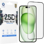 Lito - 2.5D FullGlue Glass - iPhone 15 Plus - Black