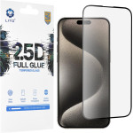 Lito - 2.5D FullGlue Glass - iPhone 15 Pro Max - Black